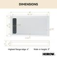 thumbnail image 6 of HOROW 60"L x 32"W Shower Base,Acrylic with Rectangular Stainless Steel Matte Black Drain and Cover,Left Drain Location, 6 of 7