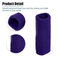 thumbnail image 4 of Unique Bargains 1 Pair Sweat Absorbing Wrist Sweatbands Athletic Cotton Yarn Latex Purple 8x15cm, 4 of 6