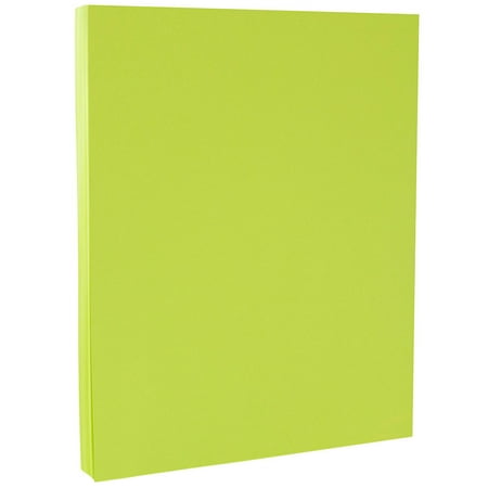 Green Card Photo Specifications JAM Paper Bright Colored Cardstock, 8.5 x 11, 65 lb Brite Hue Ultra Lime Green, 50 Sheets/Pack ()