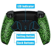 eXtremeRate Textured Green Remap Kit Upgrade Board Back Shell 4 Buttons for PS5 Controller BDM 010/020