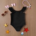 thumbnail image 6 of Abcomgle 3t Swimsuit Girls Solid One Piece Swimsuits for Little Girls Ruffled Stretchy Bathing Suits for Girls, 6 of 7