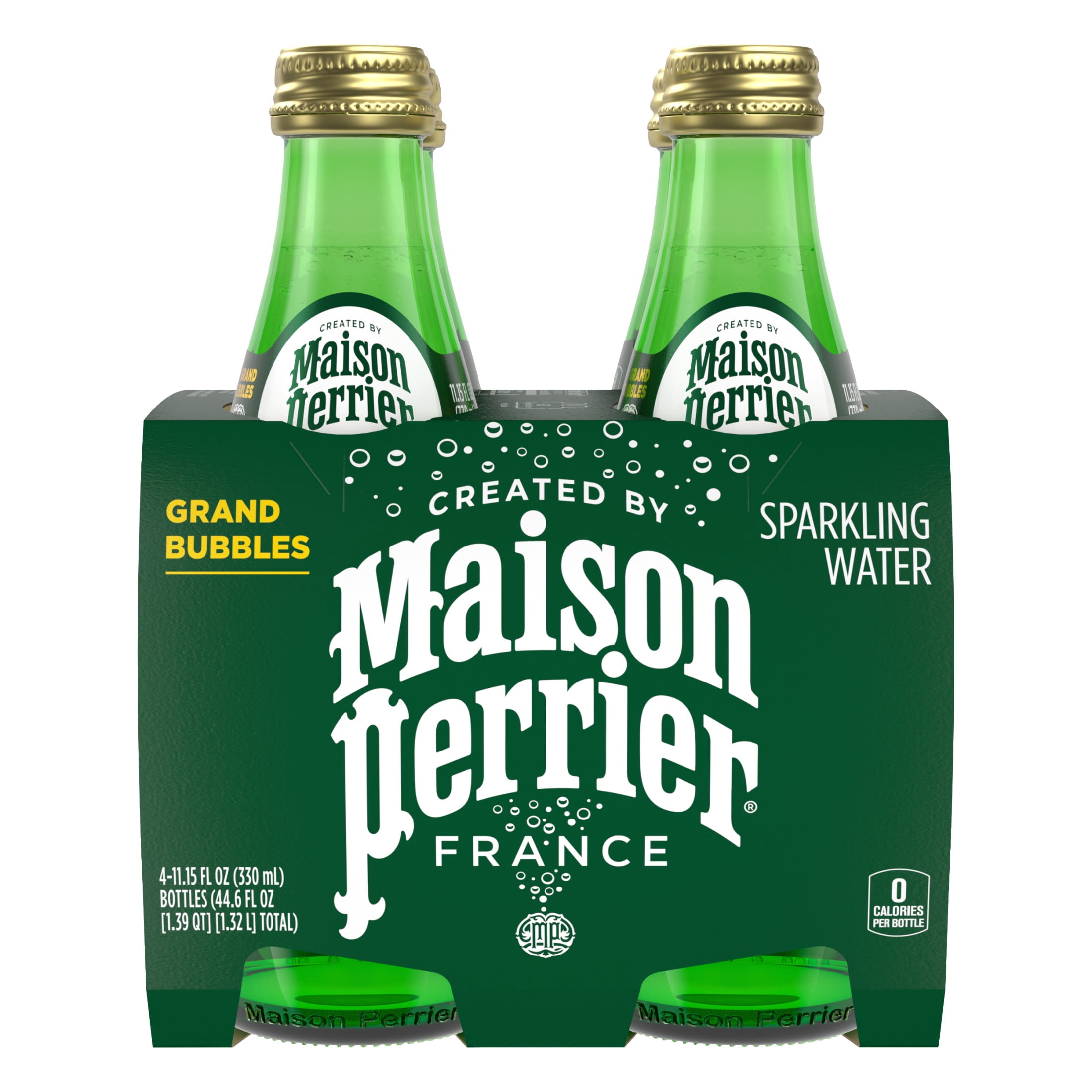 Maison Perrier Ultimate Unflavored Sparkling Water 4 Pack 11.15 fl oz Glass Bottles 44.636 fl oz
