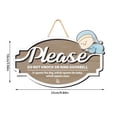thumbnail image 3 of Humorous Baby Sleep Sign - Non-Ringing Doorbell Notice for Home Use - Enhance Your Door Décor with Warnings, 3 of 7