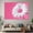 Pink, variant on Mudket Framed Canvas Wall Art Ready to Hang, Pink Solid White Daisy Print, Minimalist Floral Wall Decor Canvas Artwork for Bedroom Kitchen Office, Single Bloom Flower Pictures - 12"L x 8"W