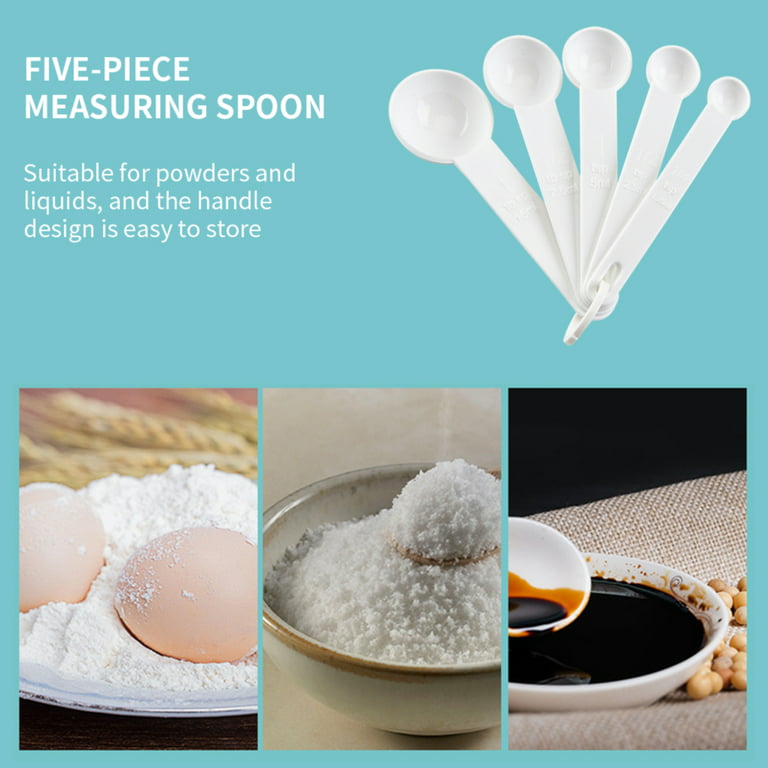 5PCS/Set PP Measuring Spoons Plastic Flour Oil Spices DIY Baking