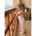 thumbnail image 5 of BemeyourBBs Toddler Baby Girls Summer Clothes Bee Western Boots Cherry Romper Overalls Jumpsuit Bell Bottoms Casual Tie Shoulder Flared Pants Overalls Cute Infant Spring Summer Clothes, 5 of 9