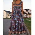thumbnail image 3 of Vestido largo Medlor para mujer con estampado floral bohemio 2025, talla grande, 3 of 6