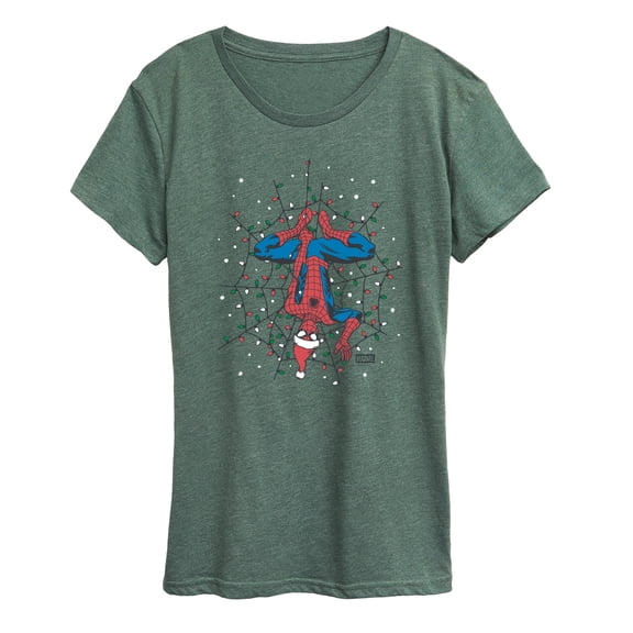 Marvel - Holiday Lights Spider Man - Women's Short Sleeve Graphic T-Shirt