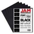thumbnail image 3 of JAM Paper Plastic 2 Pocket School POP Folders, Black, 6/Pack, 3 of 6