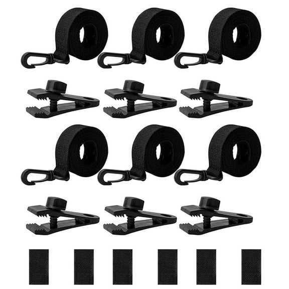 18/24pcs Pool Solar Cover Set for Swimming Pool, Solar Cover Straps and Clips