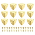 thumbnail image 1 of 12 Pcs Metal Edge Guard, 28mm Decorative Box Corner Cover, Furniture Corner Edges Protector with Mounting Screws, Light Gold, 1 of 6