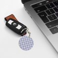 thumbnail image 6 of Naloa Plaid Flowers Print Round Keychain Keychain Key Ring, Key Tag, Key Chain Bulk for Gift Accessories (Round), 6 of 7