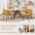 thumbnail image 4 of Dycanpo Upholstered Dining Chairs Set of 4, Wooden Dining Side Chairs with Curved Backrest & Individual Back Cushion, Meteor Chenille Fabric, Ginger Yellow, 4 of 6
