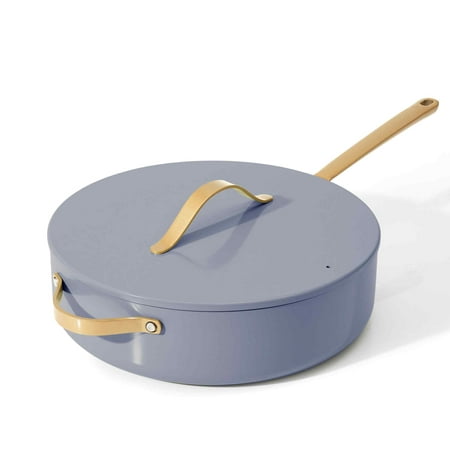 

Beautiful 5.5 Quart Ceramic Non-Stick Saute Pan Cornflower Blue by Drew Barrymore
