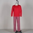 thumbnail image 1 of Ropa navideña para el hogar, conjunto de pijamas de manga larga a cuadros para padres e hijos, ropa a juego para niños y adultos, 1 of 4