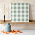 thumbnail image 3 of Ships Next Day Canvas Wall Art 8"x8", Sage Green Checkered Wood Framed Canvas Print Painting, Green White Buffalo Plaid Ready to Hang Small Picture Wall Decor for Home Bathroom Nursery Kitchen, 3 of 9