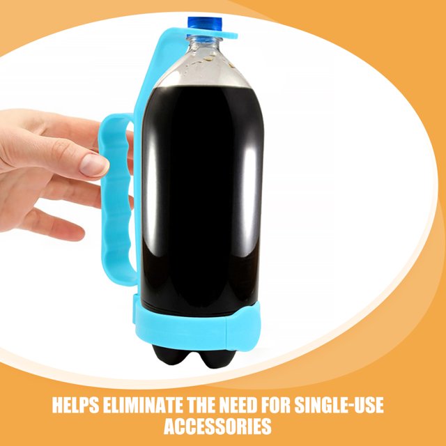 unbranded 2Ud Asa Para De Soda Azul Durable Y Confiable Para Llevar Bebidas Sin Derrames En Exteriores