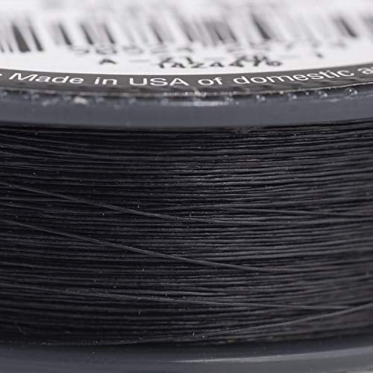 FireLine Braided Beading Thread, 8lb Test Weight and .007 Thick, 50 Yard  Spool, Black Satin 