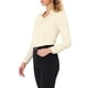 thumbnail image 4 of CAMISA DE BOTONES DE MANGA LARGA EN V ELEGANTE PARA MUJERES CHIC XS BEIGE, 4 of 6
