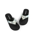 thumbnail image 6 of DREAM PAIRS Women's Wedge Flip Flops Summer Beach Comfortable Platform Rhinestone Thong Sandals, 6 of 6