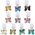 thumbnail image 6 of 10pcs Plastic Mobile Dustproof Plugs Butterfly with Brass Glass Pendants Mixed color 22mm 10pcs/set, 6 of 7