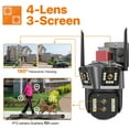 thumbnail image 3 of PTZ Camera, 6K HD IP Camera 16MP 10X Hybrid Zoom Auto Tracking PTZ Camera Outdoor Four Lens Three Screen Security Cam 4K Surveillance
--------
,Long Lasting, 3 of 7