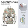 thumbnail image 5 of Cute Boxer Dog and Flowers Florals Backpack for School,Cute School Bag,Schoolbag with Adjustable Shoulder Straps & Padded Back,15"x11.42"x5.5", 5 of 6