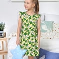 thumbnail image 4 of Fotbe Cartoon Frogs Vestido de Dormir para Niñas de 3 a 10 Años, Mangas Cortas, Estilo Princesa, Pijama Camisón con Mangas Voladas-Medium, 4 of 6