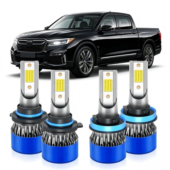 soukeo Fit for Honda Ridgeline 2017-2020 LED Headlight Bulbs,High Beam 9005 Low Beam H11,1:1 Halogen Size,Plug and Play,6500K Cool White,4pcs