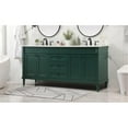 thumbnail image 2 of Elegant Decor Bennett 72" Aluminum MDF Double Bathroom Vanity in Green, 2 of 8