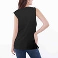 thumbnail image 5 of Workout Tanks for Women Women's Recovery Button Front Chemo Tank Cami Tops for Women Black L, 5 of 5