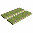 thumbnail image 1 of Botanical Bench Cushion Set of 2, Floral Pattern Cartoonish Turmeric Flower Blossom, Standard Size Foam Pad and Decorative Cover, Green Apple Green, by Ambesonne, 1 of 4