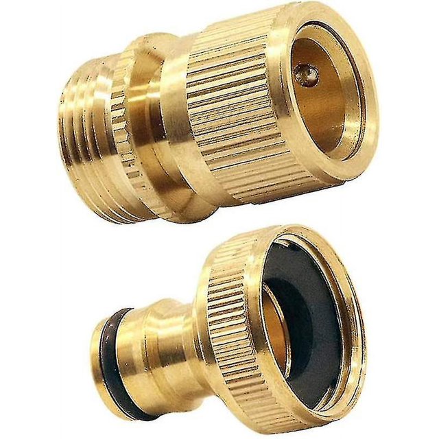 Conector sin fugas de latón con extremo de manguera de jardín, manguera de agua hembra de 3/4 pulgadas y