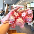 thumbnail image 2 of Sakura Sanrio figura llavero lindo Rosa Hello Kitty Kuromi Melody Anime PVC colgante muñecas coche bolsa llavero juguetes regalo para niños, 2 of 5