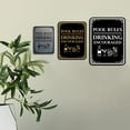thumbnail image 4 of Signs ByLITA Portrait Round Pool Rules: Drinking Encouraged Door or Wall Sign Durable ABS Plastic | Laser Engraved | Easy Installation | Pool Safety Sign (Ivory/Dark Brown) - Medium, 4 of 8