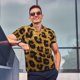 thumbnail image 4 of Fotbe Golden Leopard Glitter Camiseta Polo de Golf para Hombre con Estampado – Camisa Deportiva Transpirable con Cuello Abotonado-3X-Large, 4 of 6