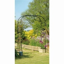 Classic Accessories 90.5-inch Black Metal Garden Arch, Weatherproof Extra Wide