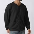 thumbnail image 7 of CHEEREAM Men's Cotton Cardigan Sweater V Neck Long Sleeve Button Knitwear Casual Solid Color Knitted Regular Fit Cardigan with Pocket Black XL, 7 of 7