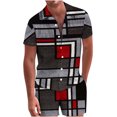 thumbnail image 1 of Traje de camisa informal de dos piezas con pantalones cortos de manga corta para hombre Fridja  fhjkhfk458640, 1 of 8