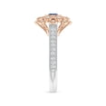 thumbnail image 5 of Angara Natural 0.45 Ct. Blue Sapphire with Diamond Vintage Inspired Ring in 14K White & Rose Gold for Women (Ring Size: 3), 5 of 12