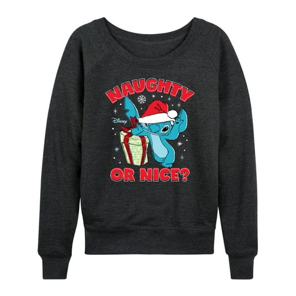 Lilo & Stitch - Naughty Or Nice - Women's Lightweight French Terry Long Sleeve Shirt