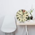thumbnail image 3 of Reloj de pared con diseño de mercado de flores de París, silencioso, de 10 pulgadas, estilo rústico retro, decorativo para sala de estar, cocina, hogar, baño y dormitorio, 3 of 7