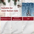 thumbnail image 7 of Christmas Snowman Valances for Windows, 54 x 18in, Xmas Tree Deer Winter Blue Ombre Snow Scene Rod Pocket Kitchen Valance Curtain Light Filtering Window Treatments for Living Room Bedroom, 1 Panel, 7 of 7