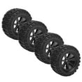 thumbnail image 2 of RC Wheels Tires, Black Eco-friendly Strong  4Pcs RC Tires, with 7Pcs Spokes for ZD Racing Desert Truck Car 1/10 Remote Control, 2 of 7