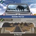 thumbnail image 4 of Pickup Car Window Stickers Decal Rear Window Decals for Trucks One Way Visual Waterproof Truck Back Window Tint Decal Graphic Perforated Vinyl Truck Stickers 66X 22inch Elephant Herd In Winter, 4 of 6