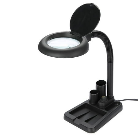 Walfront Magnifying Glass Table Lamp With 5x 10x Magnifier With 36