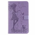 thumbnail image 2 of Galaxy Tab A 8.0 2018 Case, Dteck Slim Fit Embossed Pattern PU Leather Folio Stand Case with Card Holders Cover for Samsung Galaxy Tab A 8 inch 2018 Release SM-T387 Tablet, Purple, 2 of 7