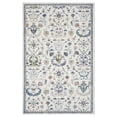 thumbnail image 2 of Laddha Home Designs 4' x 6' Loomed Damask Floral Area Throw Rug - Cream and Blue, 2 of 7