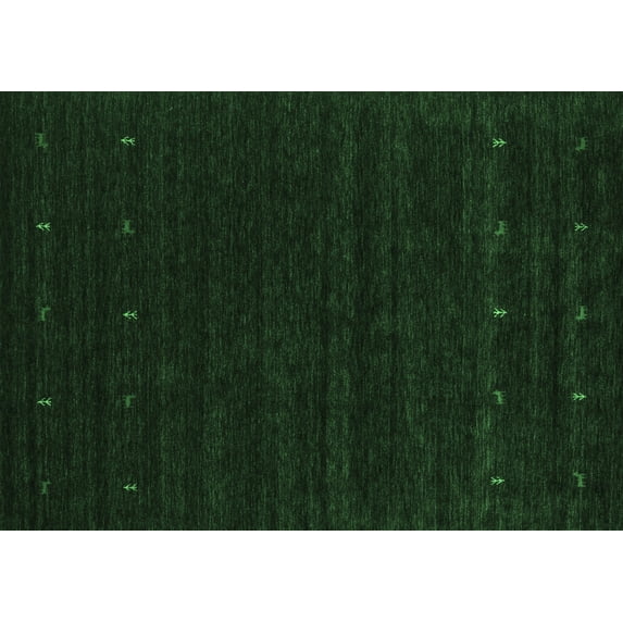 Ahgly Company Indoor Rectangle Persian Emerald Green Traditional Area Rugs, 2' x 4'