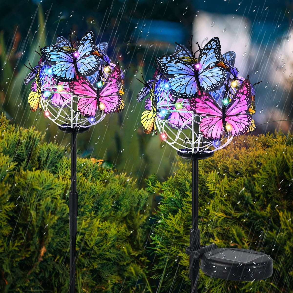 EEZ RV Products Solar Powered Dancing Flying Butterfly Garden Decoration